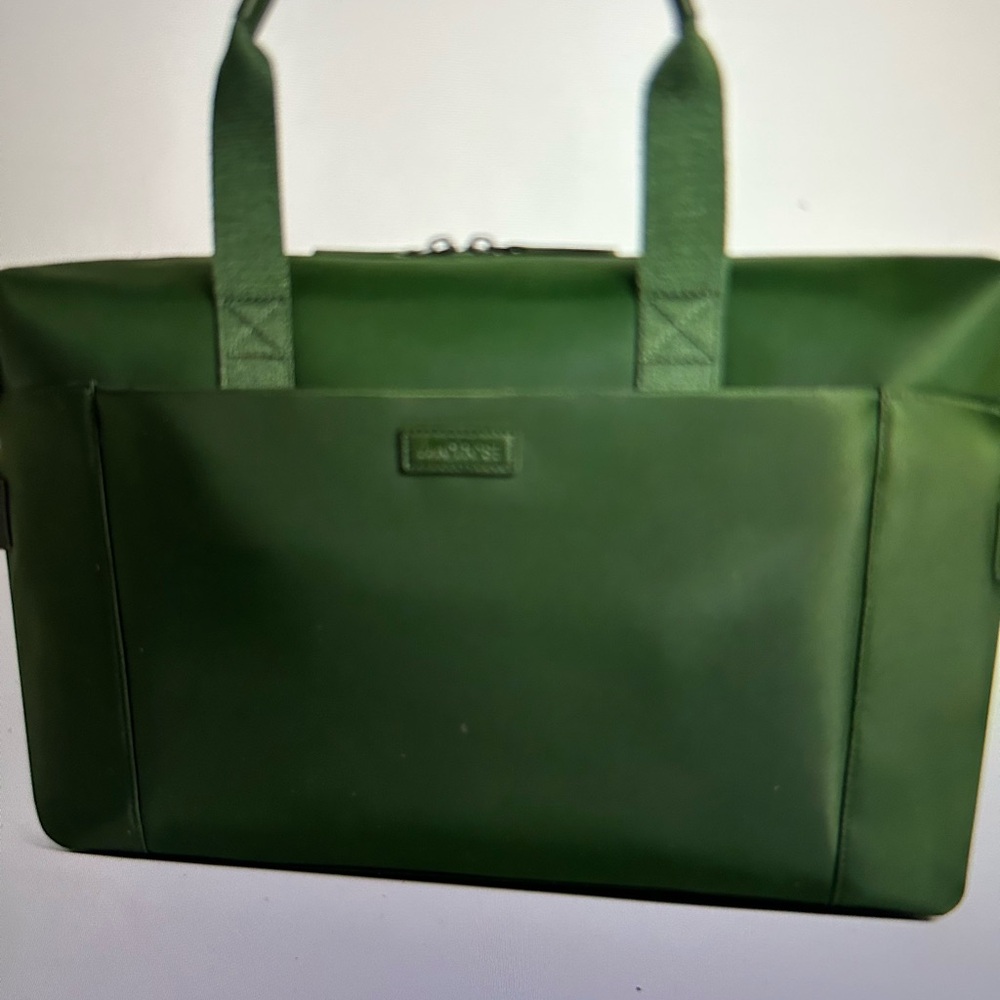Green Duffle Bag with Structured Design and Removable Strap - Picture 6 of 9